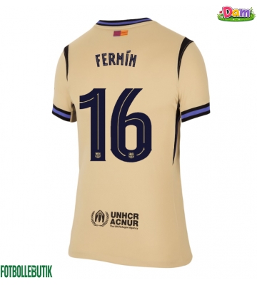 Barcelona Fermin Lopez #16 Bortatröja Kvinnor 2025-26 Kortärmad